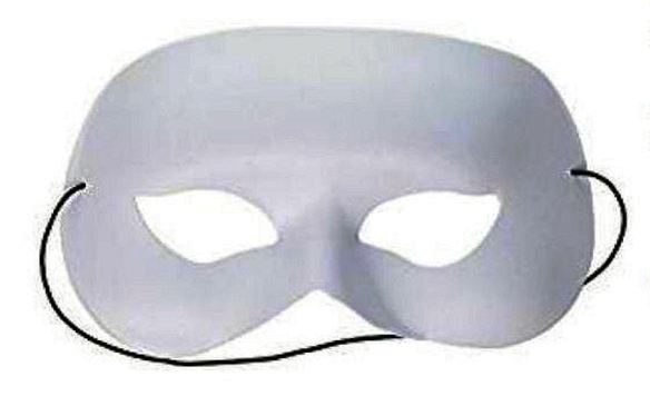 Plain White Quarter Mask – Ready for Decorating