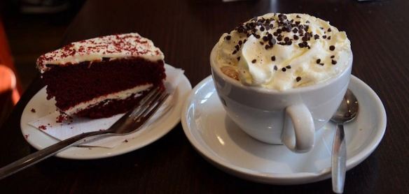 Hot Chocolate & Red Velvet Cake